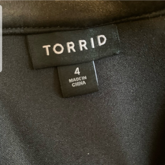 Black Torrid Mini Studio Luxe Ponte High Neck Skater Dress Size 4 - Picture 6 of 10